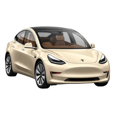 Tesla model 3 white. Icon. In a hurry, late  sticker