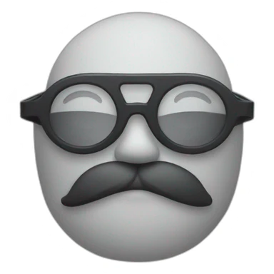 A Movi stone with glasses and smoke and sigma face sticker