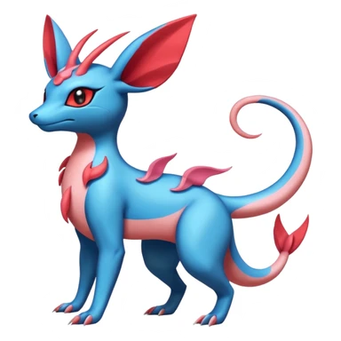 Salandit-Salamence-Sylveon-Umbreon-fusion-Pokémon-hybrid-creature  sticker