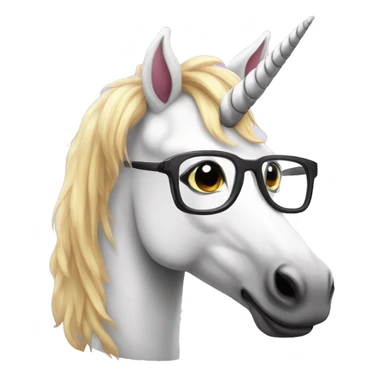 unicorn with glasses sticker