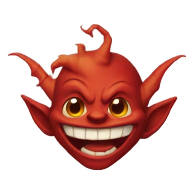 smiling red goblin sticker