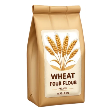 Wheat flour in package  sticker