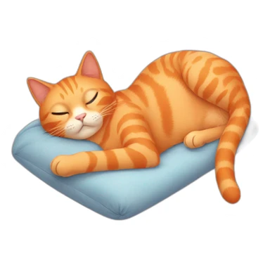 orange cat laying on back  sticker