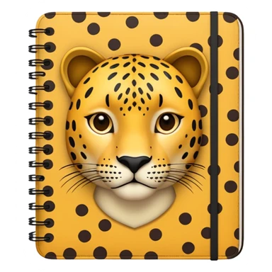 leopard patterned notebook sticker