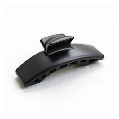 realistic hairclip made of matte black metal, photorealistic, isolated, no hair, neutral background sticker