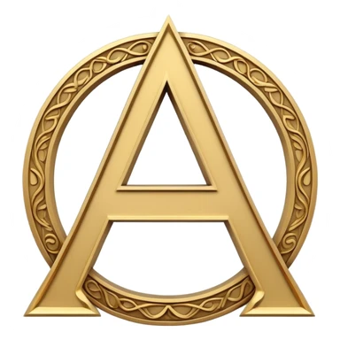 Greek letters Theta and Delta combined into a single sign sticker