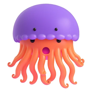 A scary crazy jellyfish sticker
