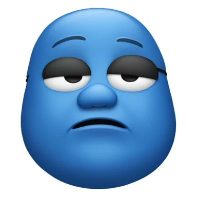 fat blue person sticker