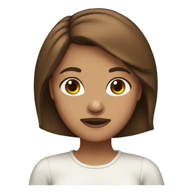 brown-haired girl bob love sticker