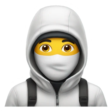 Guy wearing a ski mask sticker