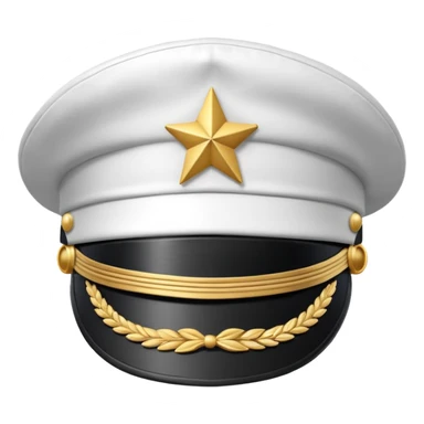 white captain hat closeup alone sticker