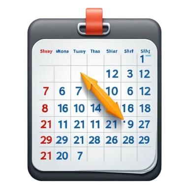 work shift schedule being changed with arrows sticker