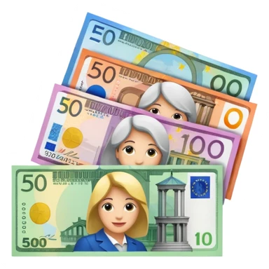 euro bills sticker