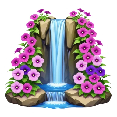 spring with flowers waterfall sticker