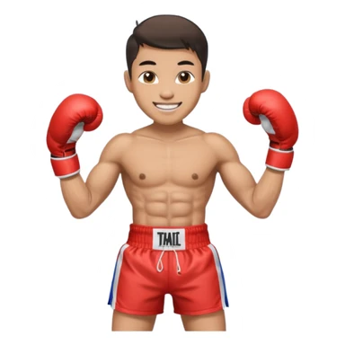 Thai boxer sticker