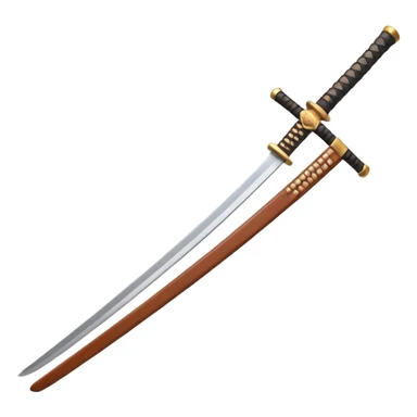 samurai training wooden sword object icon, traditional bokken, smooth polished wood, katana shape, simple guard, 3D cartoon, mobile game icon style, centered, clean background, soft shadow, no text, no watermark
 sticker
