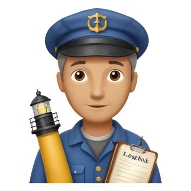 lighthouse Keeper with Logbook sticker