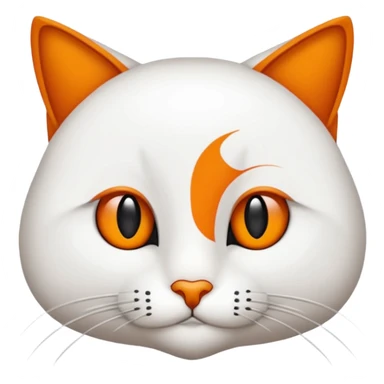 Kedi şeklinde Gülen bir yüz sticker