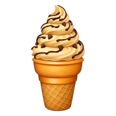 Orange and chocolate Ice cream with a chocolate chip on a top sticker