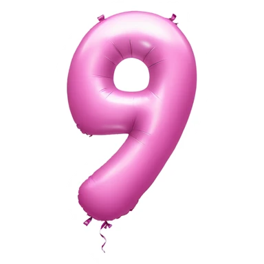 pink balloon shaped like number 19 sticker