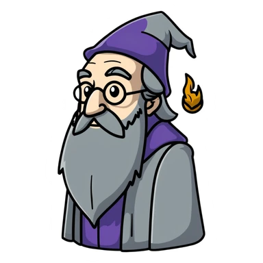 sad Professor Dumbledore side view with tear sticker