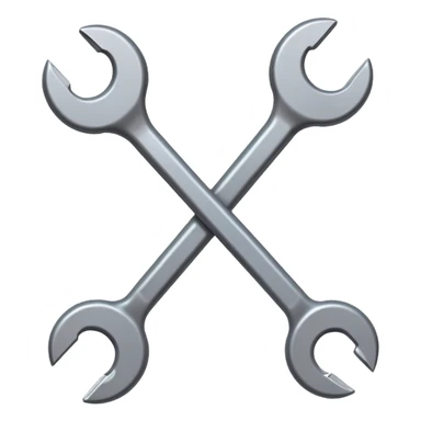 a grey spanner tool in pixel art   sticker