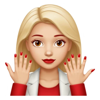 A normal human emoji with nails💅 this emoji but without the nail polish, a female with polished nails 💅  sticker
