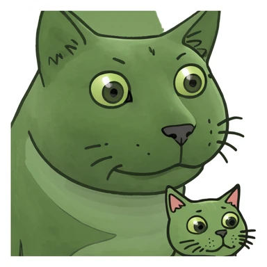 Gay cat with dog sticker