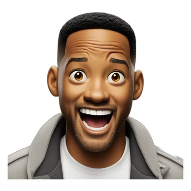 Happy shocked will smith sticker