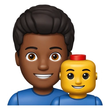  Black boy, Lego head sticker