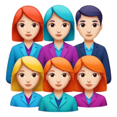 Staff team logo with name no faces sticker