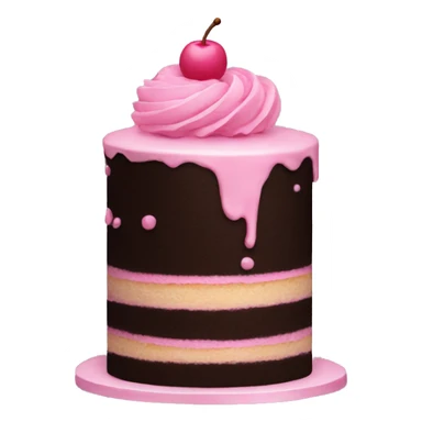 Cake with black and pink colour  sticker