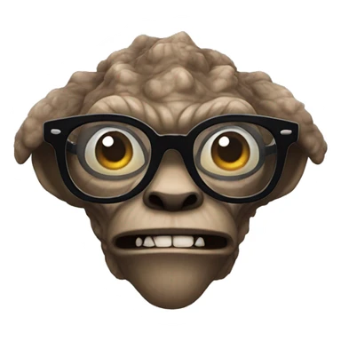 Demogorgon with glasses  sticker
