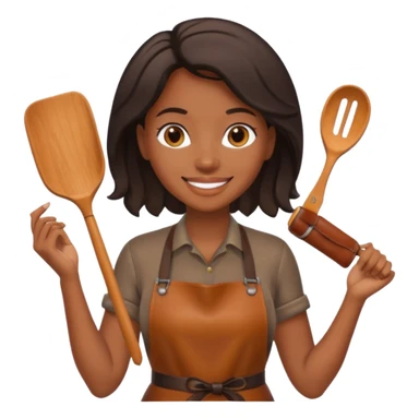 Leather Craft Worker black woman  sticker