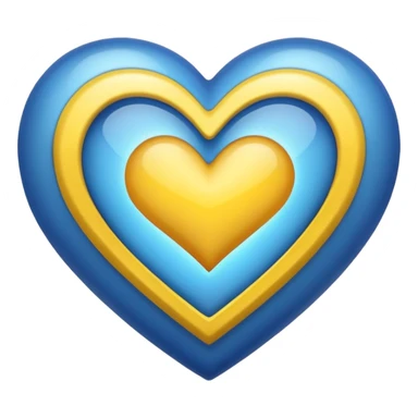Maize and blue heart sticker