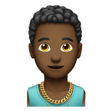 thoughtful boy by car with jewelry on  sticker