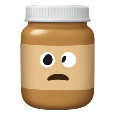 peanut butter jar no face simple plain sticker