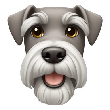 Brownish grey schnauzer head sticker