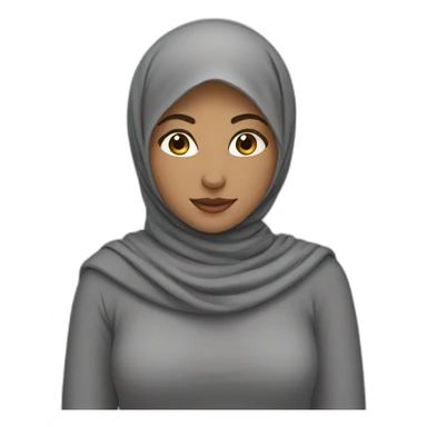 girl in grey hijab sticker