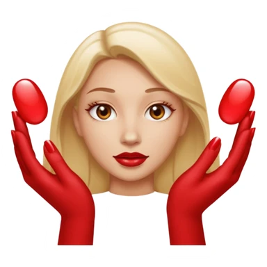 red manucure sticker