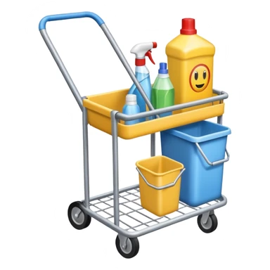 cleaning cart sticker