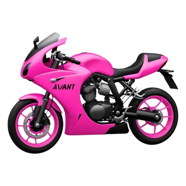 moto sportiva con scritta nera e solo avanti rosa fluorescente  sticker