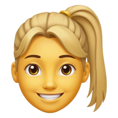 I want to have the regular puke emoji (the round yellow face) but with a pony tail, like Ariana Grande sticker