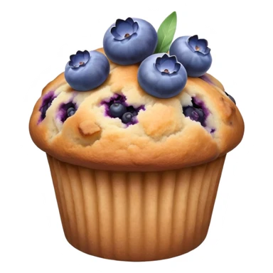 Blueberry muffin with lavender sprigs  sticker