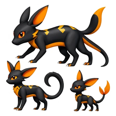 Salandit-Umbreon-Litten-Hybrid (Full body) sticker