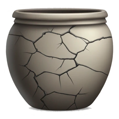 A pot with cracks sticker