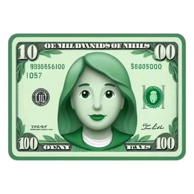 100 dollar bill  sticker