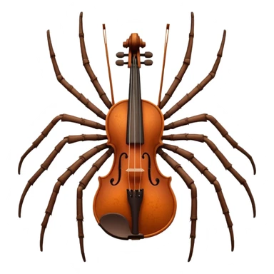 Violin spider sticker