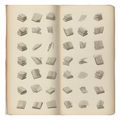 1950 book with pencil illustrations sticker