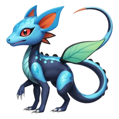 Meloetta-Dewott-Salandit-Nargacuga-Pokémon-Fakémon-fusion-hybrid-creature sticker